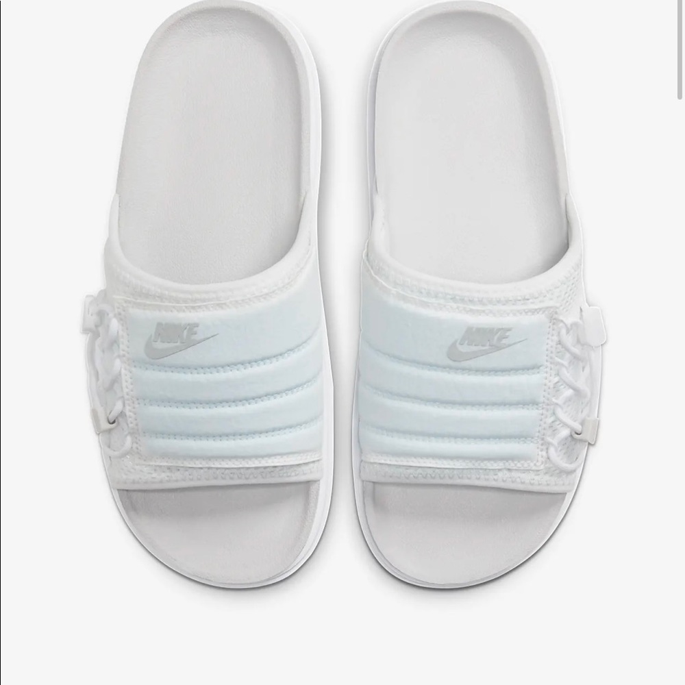 Nike Asuna Slides.  WHITE. Brand new in box never worn. Have in size 5 and 6
